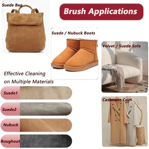 2-in-1 Suede Brush & Eraser for Shoes – White - Image 6