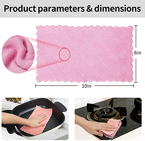 GADIEDIE 20 Pack Kitchen Dish Cloths Dish Towels, Super Absorbent Coral Fleece - Image 2