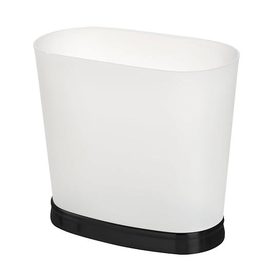 iDesign Slim Bathroom Trash Can, Small Plastic Garbage Can - Image 9
