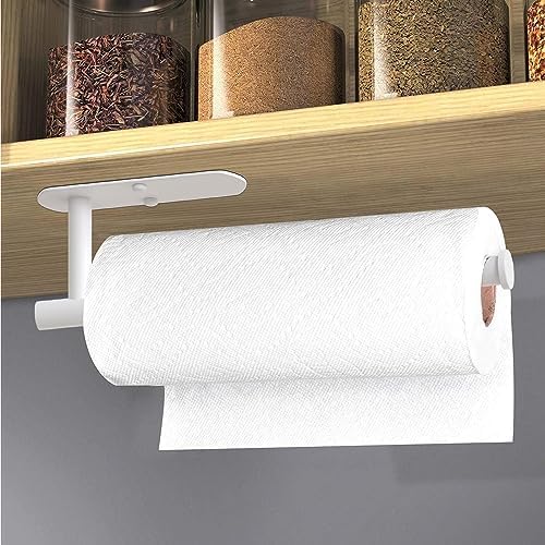 VAEHOLD Self Adhesive Paper Towel Holder Under Cabinet Mount, Wall Mounted - Image 4