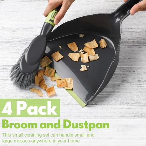 Zopeal 4 Set Dust Pan and Brush Set, Small Dustpan - Image 5