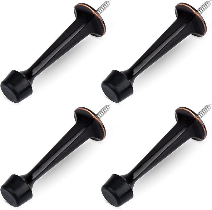HOMOTEK 4 Pack Heavy Duty Solid Rigid Door Stop by HOMOTEK