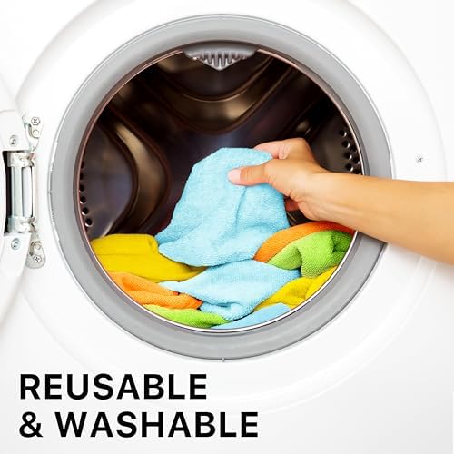 Simple Houseware 12" x 12" Microfiber Cleaning Cloth 50 Pack, 4 Colors - Image 6