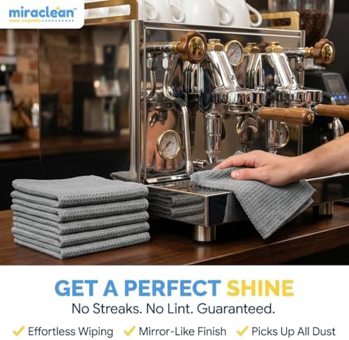 MIRACLEAN Waffle Weave Microfiber Towel, 12 x 12 inches, Barista Towels - Image 3