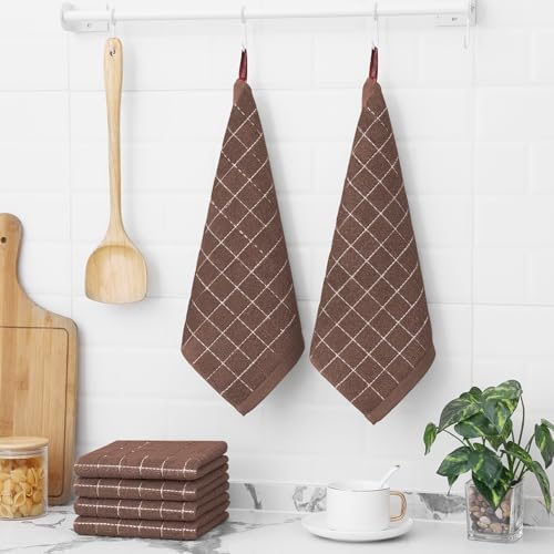 Homaxy 100% Cotton Terry Kitchen Dish Cloths, 7 Pack - Image 5
