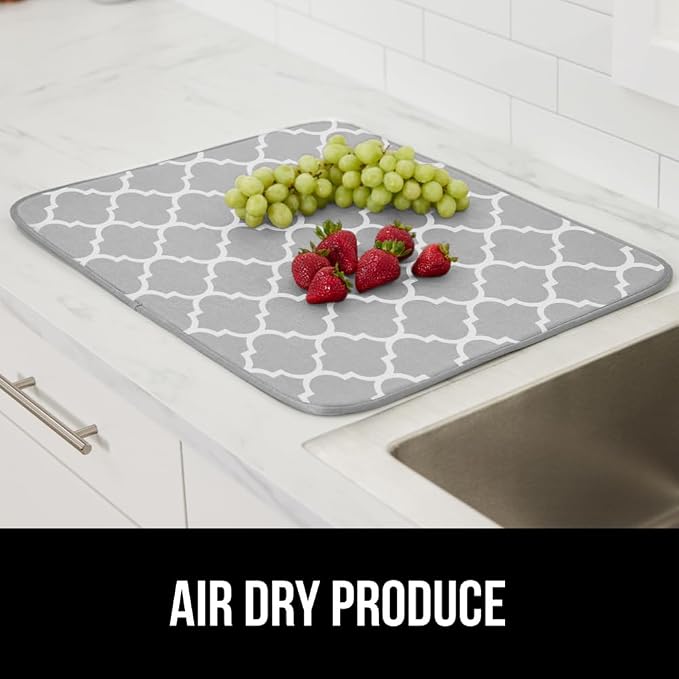 GORILLA GRIP Ultra Water Absorbent Microfiber Dish Drying Mat, 2 Pack, Slip - Image 9