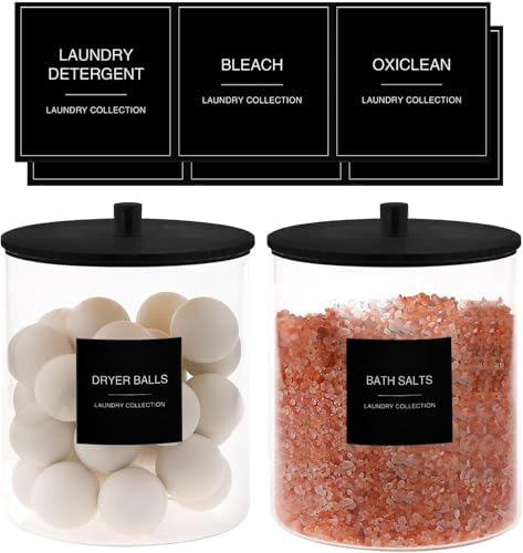 TIPGO Glass Jars for Laundry Room Organization, Laundry Pods Container - Image 2