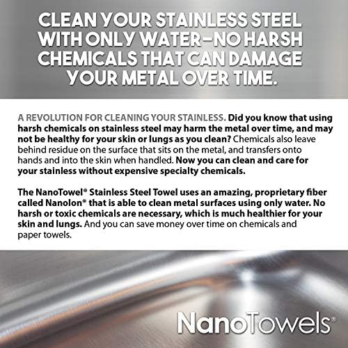 Nano Towels Stainless Steel Cleaner 3-Pack | The Amazing Chemical Free - Image 3