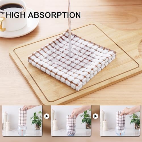 Kitinjoy Cotton 12 Pack Kitchen Towels and Dishcloths Sets - Image 3