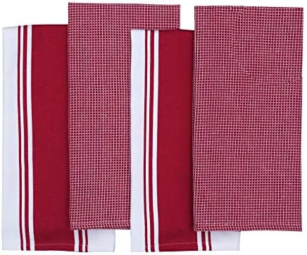 AMOUR INFINI Cotton Kitchen Towels Set of 4 Highly Absorbent, Ultra Soft Waffle - Image 2