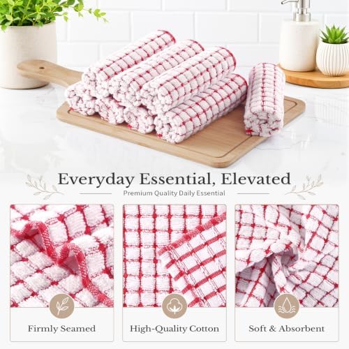 Homaxy 8 Pack Terry Kitchen Dish Cloths - Image 2