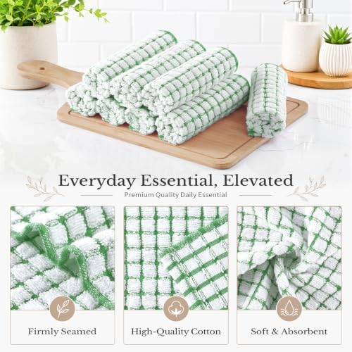 Homaxy 12 Pack Terry Kitchen Dish Cloths - Image 2
