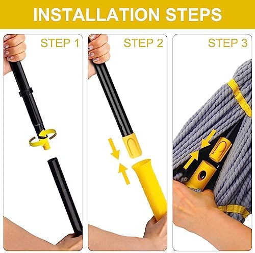 Self-Wringing Twist Mop, Microfiber Floor mop 57" Long Handle - Image 6