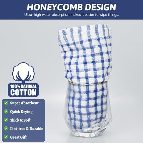 Nialnant 8 Pcs Kitchen Dish Rags, 100% Cotton Kitchen Towels - Image 3