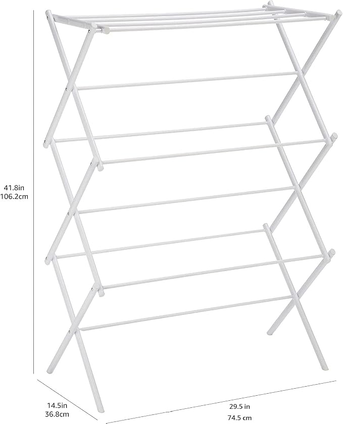 Amazon Basics Foldable Portable Clothes Drying Rack - Image 4