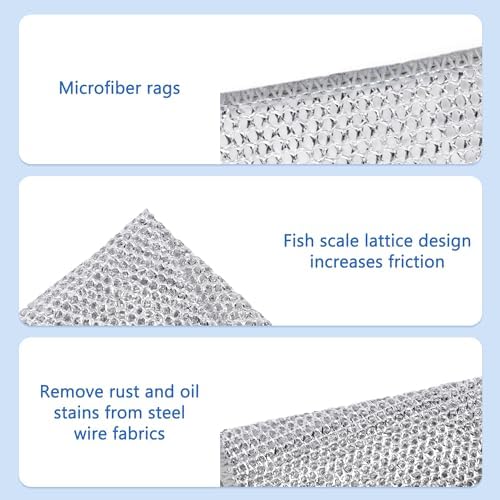 Aidoclip Non-Scratch Steel Wool Dishcloths Kitchen Scrubbers - Image 6