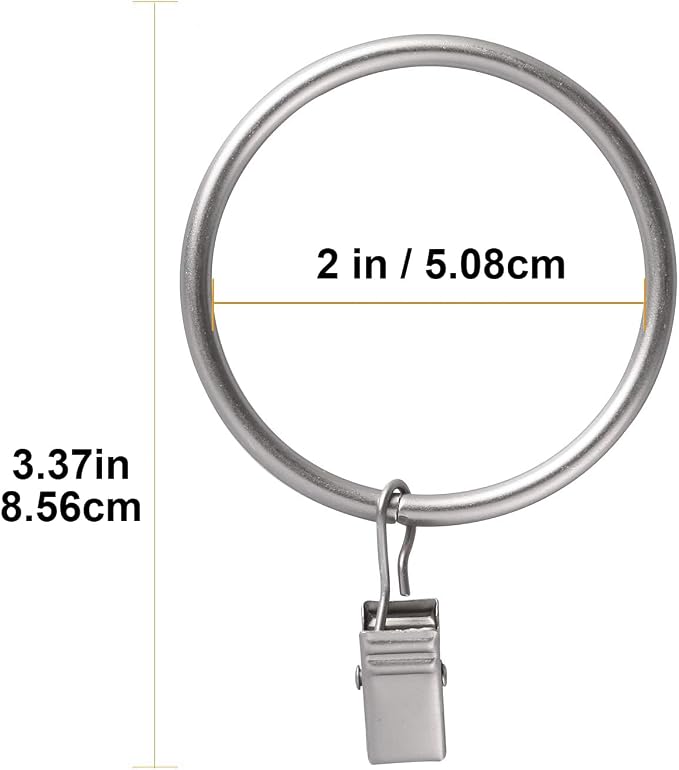 Lansian 44 Pack Curtain Rings - Image 5