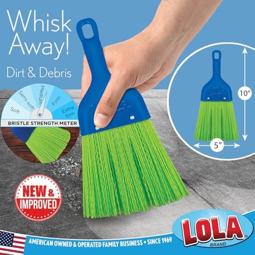 LOLA Heavy Duty Whisk Broom, Hand Brush, Durable Bristles, Whisks Away Dirt & - Image 2