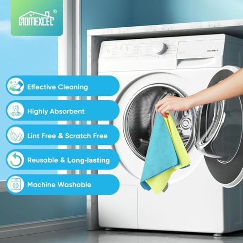 HOMEXCEL Microfiber Cleaning Cloth 200 PK, Towels - Image 5