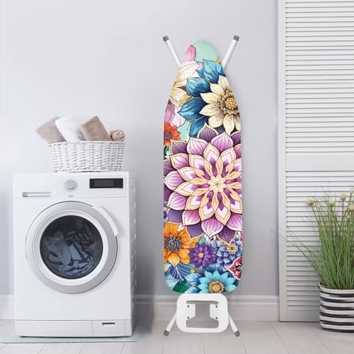 Bohemian Flowers Tabletop Ironing Board Cover and Pad Standard Ironing Board - Image 4