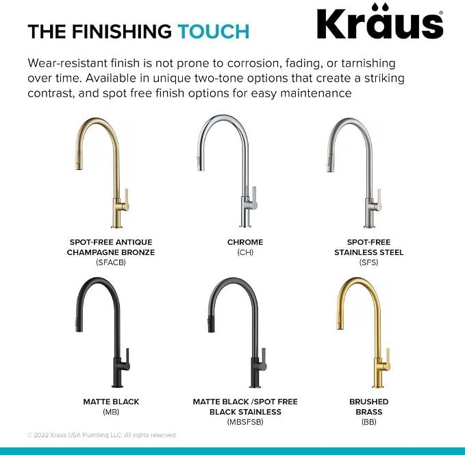 KRAUS Oletto High-Arc Single Handle Pull-Down Kitchen Faucet in Matte - Image 14