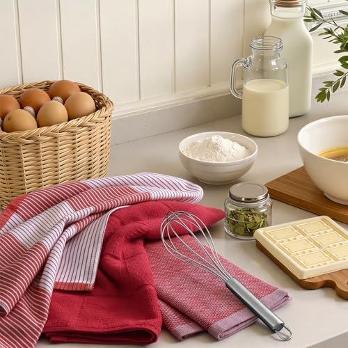 Homaxy 3 Pack Cotton Terry Premium Kitchen Towels, 18 x 28 in - Image 5