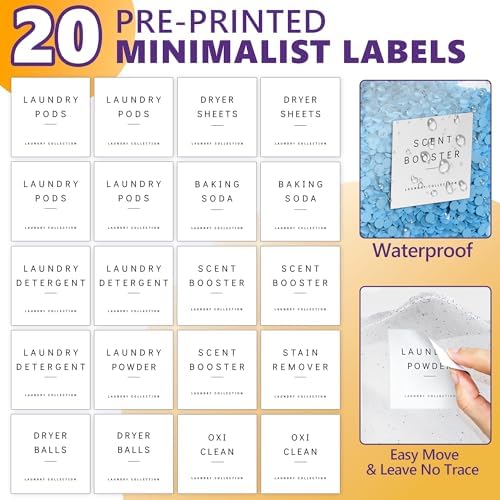 3+1 Pack Bamboo Laundry Pods Container, Large Laundry Detergent Powder Storage - Image 6