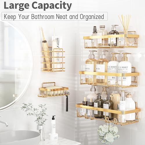 Liuoud 5 Pack Shower Caddy for Inside Shower - Image 2