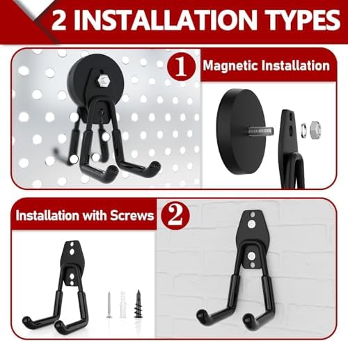 3-H Heavy Duty Magnetic Hooks, Large Magnet Hooks, 4 Pack Black - Image 6