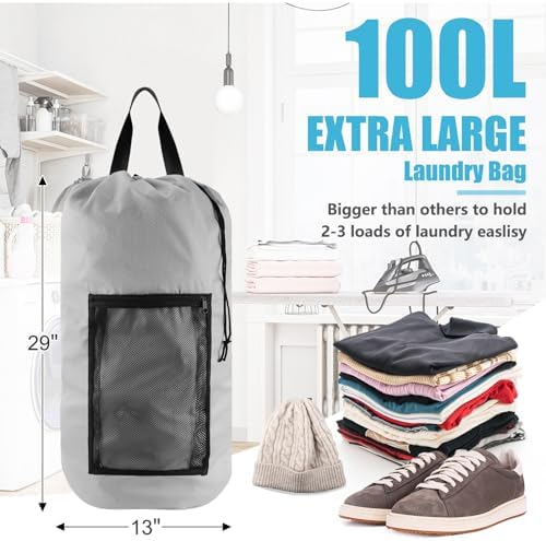 Olosar Laundry Bag Backpack, Dirty Clothes Travel Bag - Image 4