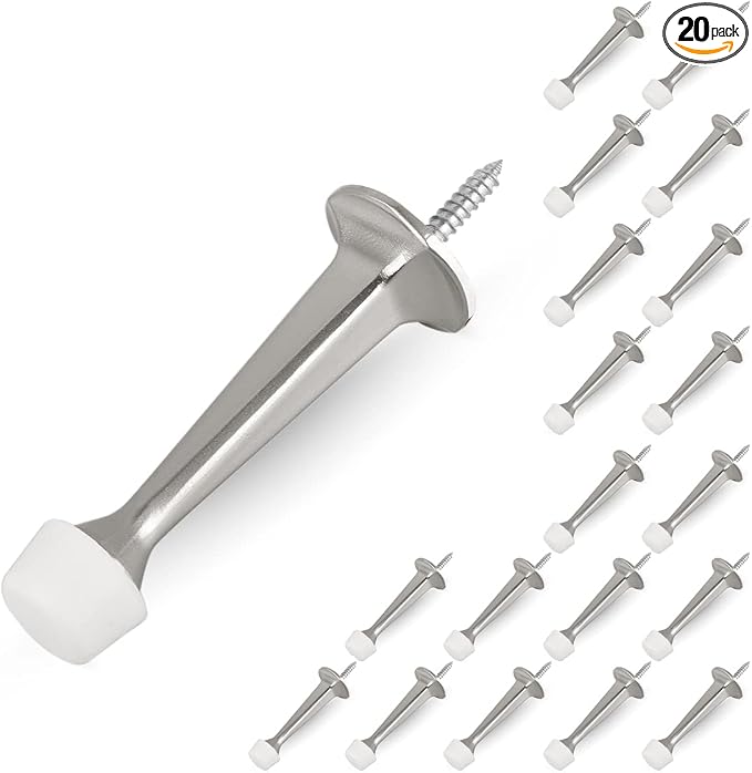 HOMOTEK 20 Pack Heavy Duty Solid Rigid Door Stop by HOMOTEK