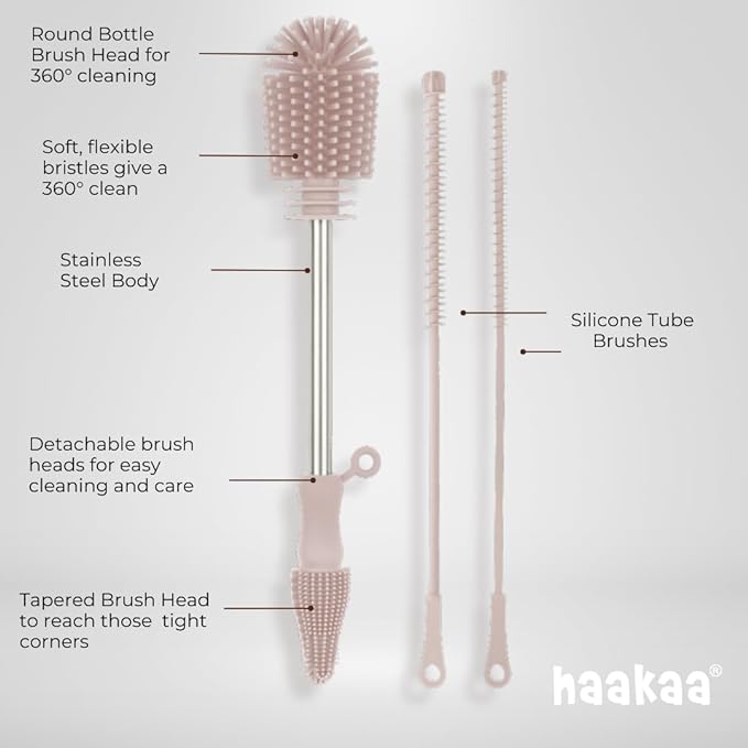 Haakaa Food-Grade Silicone Double-Ended Cleaning Brush | Household Cleaning - Image 3