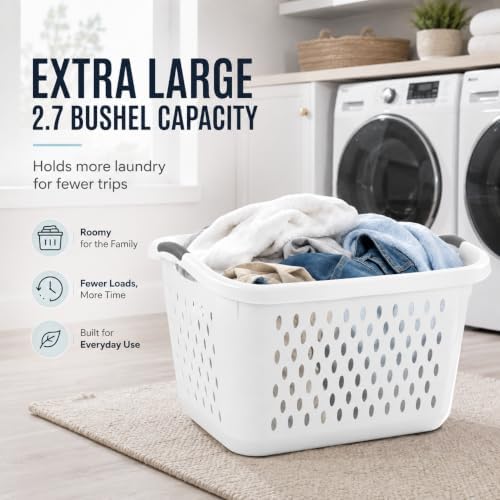 Laundry Basket 2.7 Bushel Extra Large Plastic - Image 5
