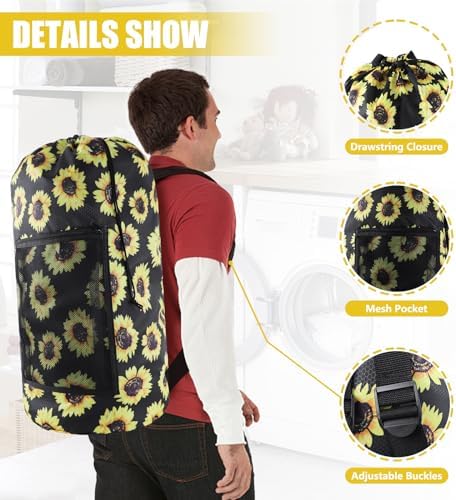 Olosar Laundry Bag Backpack, Extra Large Travel Laundry Bag - Image 4