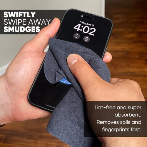 Premium Lens Glasses Cleaning Cloth by Microfiber Wholesale | Gray | 6”x6” | - Image 3