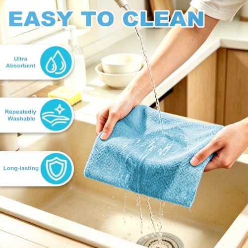 Puomue 165 Pack Microfiber Cleaning Cloth Roll, Tear Away Reusable Towels - Image 6