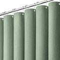 Dynamene Extra Wide Waffle Shower Curtain 256 GSM Fabric 84x72 Sage Green by Dynamene
