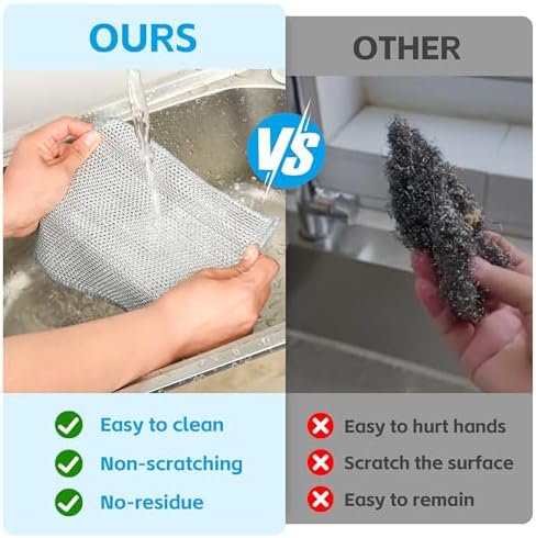 36Pack Multipurpose Wire Dishwashing Rags, Upgrade Non Scratch Wire Dishcloth - Image 4