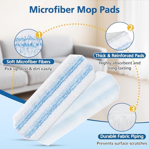 6 Pack H2prO Mop Pads Compatible - Image 3