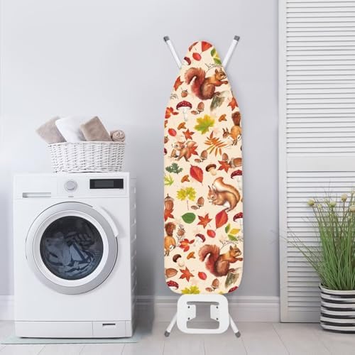 Fall Ironing Board Cover and Pad Squirrel Maple Leaves Standard Size Ironing - Image 3