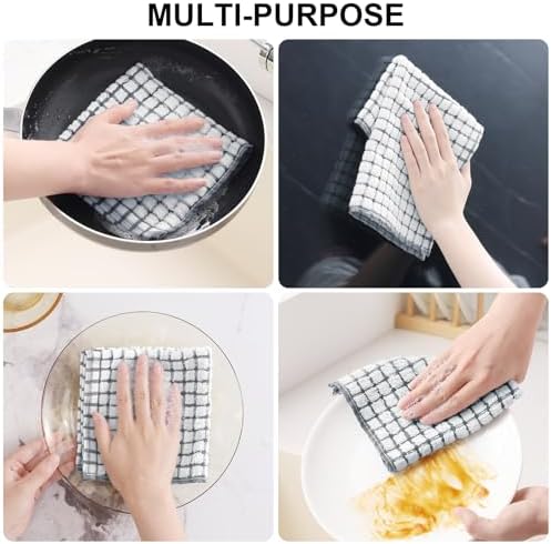 Kitinjoy Cotton 12 Pack Terry Kitchen Dish Cloths - Image 6