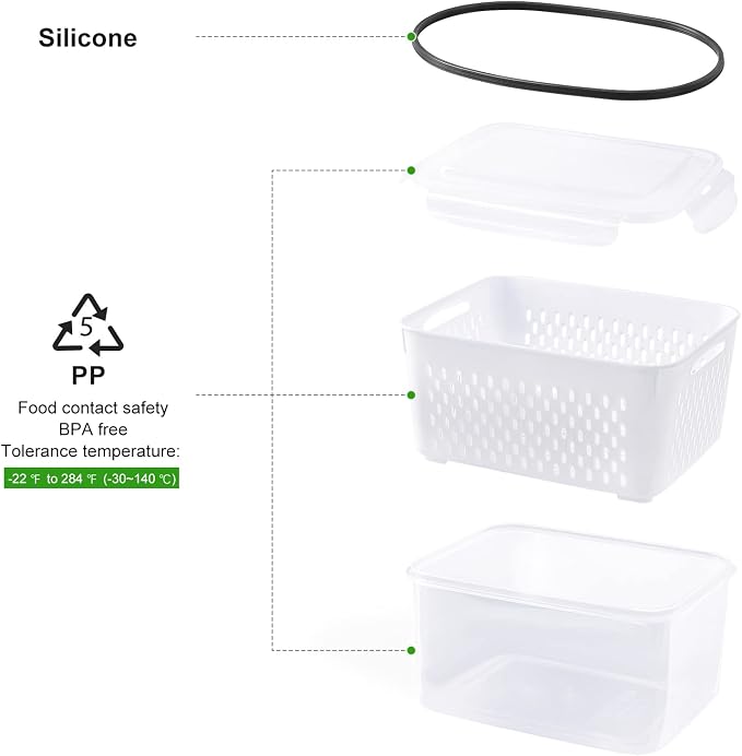 5 PCS Large Fruit storage Containers - Image 8