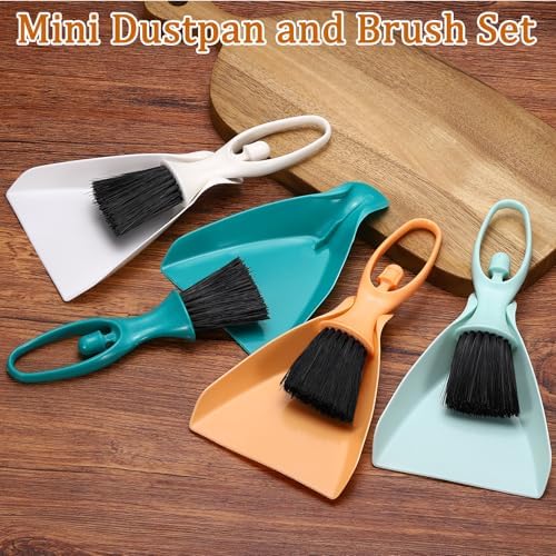 uxcell 2 Pcs Mini Dustpan and Brush Set, Small Broom and Dustpan Set - Image 4