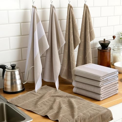 Homaxy 9 Pack Cotton Terry Premium Kitchen Towels, 18 x 28 in - Image 6