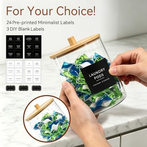 Amolliar 78oz/0.6Gal Clear Acrylic Laundry Pods Container - Image 2