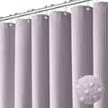 Dynamene Extra Wide Waffle Shower Curtain 256 GSM Fabric 108x72 Lavender by Dynamene