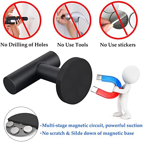 ULIBERMAGNET Strong Magnetic Coat Hooks, Heavy Duty Rubber Coated Magnets Hook - Image 4
