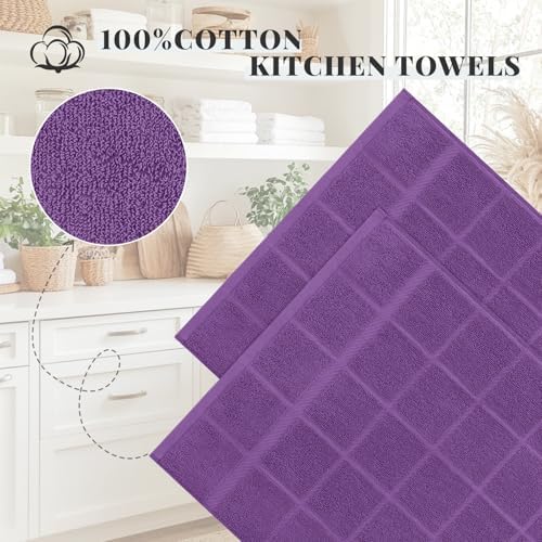 Homaxy 100% Cotton Kitchen Towels 18"x28", 6 Pack Dish Towels - Image 3