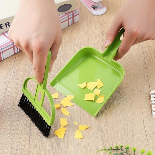 SEWACC Mini Broom and Dustpan Set 6 Sets Desktop Sweeping Tools - Image 6