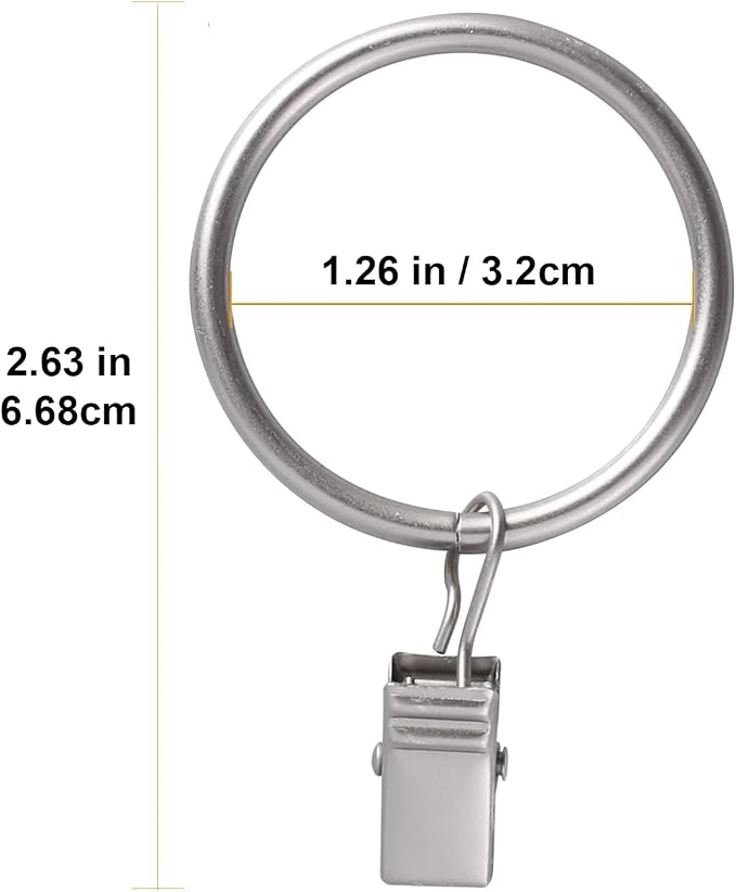 Lansian 44 Pack Curtain Rings - Image 5